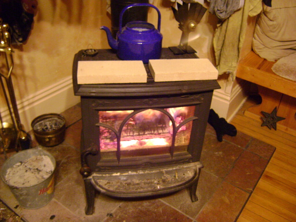What are alternatives to using a kettle on a wood burner